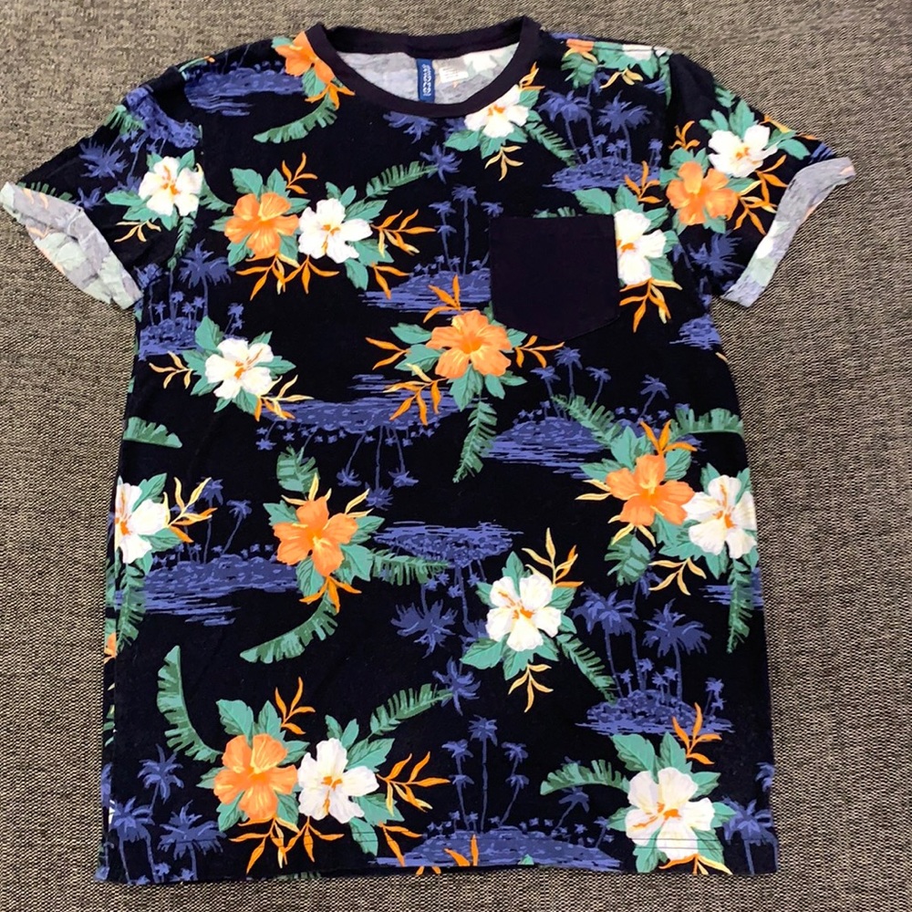 Men’s H&M Floral T-Shirt with Pocket